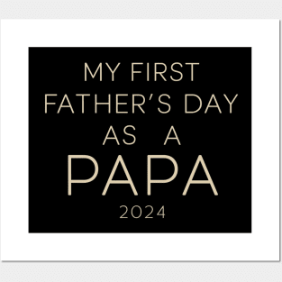 First Time Dad Est 2024 Fathers Day Posters and Art